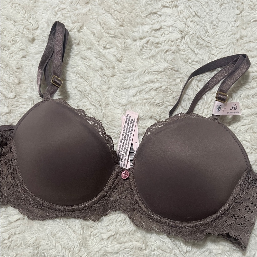 Victoria's Secret Lace Accent Bra in Brown